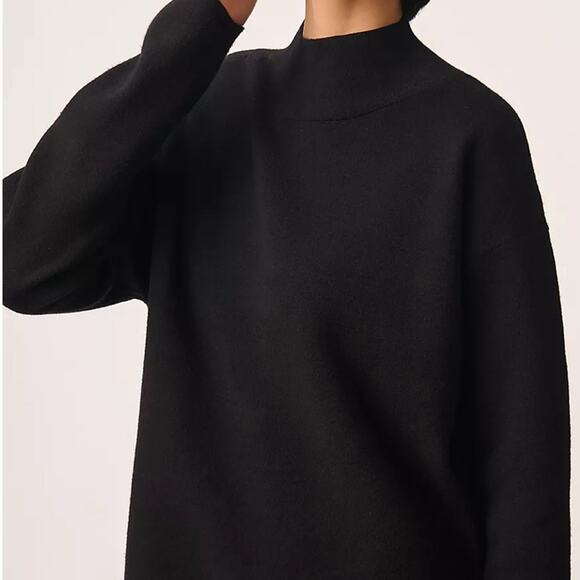 Maeve by Anthropologie WOMEN'S Black Mock Neck Sweater Size- Large - Picture 7 of 12